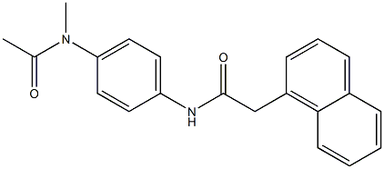 N-{4-[acetyl(methyl)amino]phenyl}-2-(1-naphthyl)acetamide Struktur