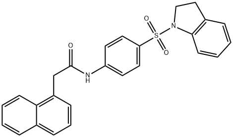 N-[4-(2,3-dihydro-1H-indol-1-ylsulfonyl)phenyl]-2-(1-naphthyl)acetamide Struktur