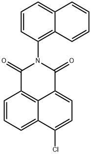 6-chloro-2-naphthalen-1-yl-1H-benzo[de]isoquinoline-1,3(2H)-dione Struktur