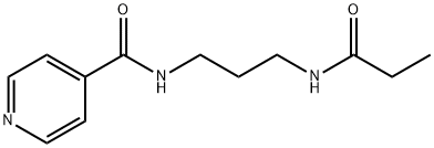 N-[3-(propionylamino)propyl]isonicotinamide Struktur