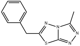 6-benzyl-3-methyl[1,2,4]triazolo[3,4-b][1,3,4]thiadiazole Struktur