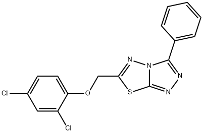 2,4-dichlorophenyl (3-phenyl[1,2,4]triazolo[3,4-b][1,3,4]thiadiazol-6-yl)methyl ether Struktur