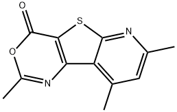 2,7,9-trimethyl-4H-pyrido[3',2':4,5]thieno[3,2-d][1,3]oxazin-4-one Struktur