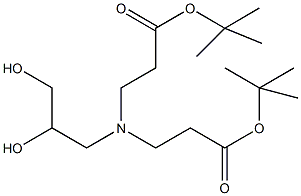 tert-butyl 3-[(3-tert-butoxy-3-oxopropyl)(2,3-dihydroxypropyl)amino]propanoate Struktur