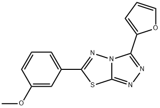 3-[3-(2-furyl)[1,2,4]triazolo[3,4-b][1,3,4]thiadiazol-6-yl]phenyl methyl ether Struktur