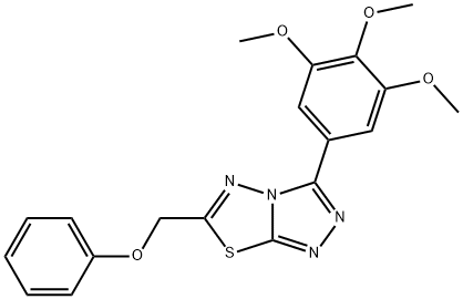 6-(phenoxymethyl)-3-(3,4,5-trimethoxyphenyl)[1,2,4]triazolo[3,4-b][1,3,4]thiadiazole Struktur