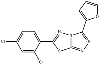 6-(2,4-dichlorophenyl)-3-(2-furyl)[1,2,4]triazolo[3,4-b][1,3,4]thiadiazole Struktur