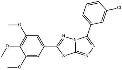 3-(3-chlorophenyl)-6-(3,4,5-trimethoxyphenyl)[1,2,4]triazolo[3,4-b][1,3,4]thiadiazole Struktur