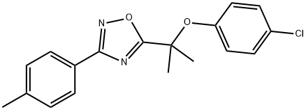 4-chlorophenyl 1-methyl-1-[3-(4-methylphenyl)-1,2,4-oxadiazol-5-yl]ethyl ether Struktur