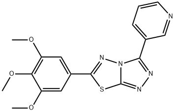 3-(3-pyridinyl)-6-(3,4,5-trimethoxyphenyl)[1,2,4]triazolo[3,4-b][1,3,4]thiadiazole Struktur