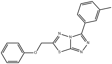 [3-(3-methylphenyl)[1,2,4]triazolo[3,4-b][1,3,4]thiadiazol-6-yl]methyl phenyl ether Struktur