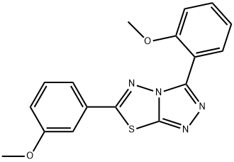 3-(2-methoxyphenyl)-6-(3-methoxyphenyl)[1,2,4]triazolo[3,4-b][1,3,4]thiadiazole Struktur