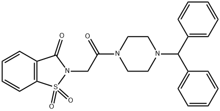 2-[2-(4-benzhydryl-1-piperazinyl)-2-oxoethyl]-1,2-benzisothiazol-3(2H)-one 1,1-dioxide Struktur