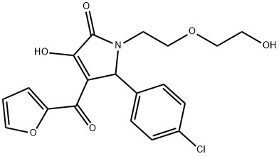 5-(4-chlorophenyl)-4-(2-furoyl)-3-hydroxy-1-[2-(2-hydroxyethoxy)ethyl]-1,5-dihydro-2H-pyrrol-2-one Struktur