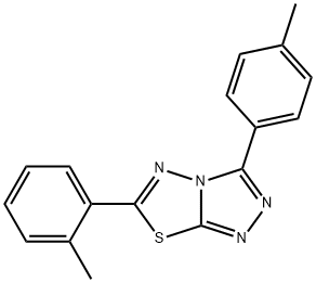 6-(2-methylphenyl)-3-(4-methylphenyl)[1,2,4]triazolo[3,4-b][1,3,4]thiadiazole Struktur