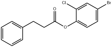 4-bromo-2-chlorophenyl 3-phenylpropanoate Struktur