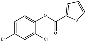 4-bromo-2-chlorophenyl 2-thiophenecarboxylate Struktur