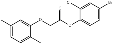 4-bromo-2-chlorophenyl (2,5-dimethylphenoxy)acetate Struktur