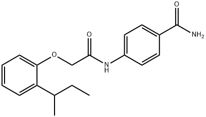 4-{[(2-sec-butylphenoxy)acetyl]amino}benzamide Struktur