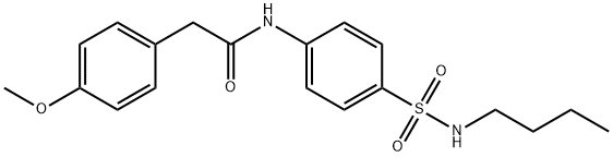 N-{4-[(butylamino)sulfonyl]phenyl}-2-(4-methoxyphenyl)acetamide Struktur