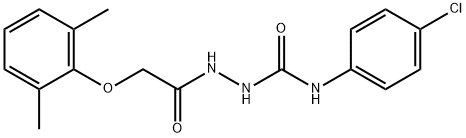 N-(4-chlorophenyl)-2-[(2,6-dimethylphenoxy)acetyl]hydrazinecarboxamide Struktur