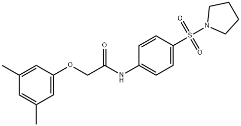 2-(3,5-dimethylphenoxy)-N-[4-(1-pyrrolidinylsulfonyl)phenyl]acetamide Struktur