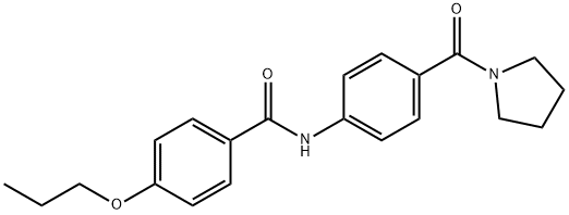 4-propoxy-N-[4-(1-pyrrolidinylcarbonyl)phenyl]benzamide Struktur