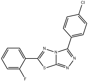 3-(4-chlorophenyl)-6-(2-fluorophenyl)[1,2,4]triazolo[3,4-b][1,3,4]thiadiazole Struktur