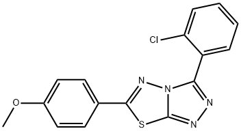 4-[3-(2-chlorophenyl)[1,2,4]triazolo[3,4-b][1,3,4]thiadiazol-6-yl]phenyl methyl ether Struktur