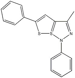 3-methyl-1,5-diphenyl-1H-7lambda~4~-[1,2]dithiolo[5,1-e][1,2,3]thiadiazole Struktur