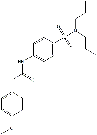 N-{4-[(dipropylamino)sulfonyl]phenyl}-2-(4-methoxyphenyl)acetamide Struktur