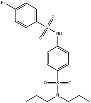 4-{[(4-bromophenyl)sulfonyl]amino}-N,N-dipropylbenzenesulfonamide Struktur