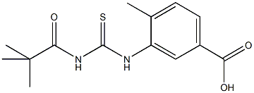 3-({[(2,2-dimethylpropanoyl)amino]carbothioyl}amino)-4-methylbenzoic acid Struktur