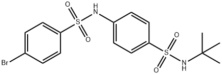 4-{[(4-bromophenyl)sulfonyl]amino}-N-(tert-butyl)benzenesulfonamide Struktur