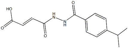 4-[2-(4-isopropylbenzoyl)hydrazino]-4-oxo-2-butenoic acid Struktur