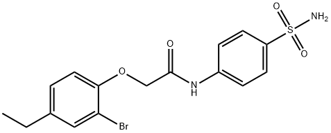 N-[4-(aminosulfonyl)phenyl]-2-(2-bromo-4-ethylphenoxy)acetamide Struktur