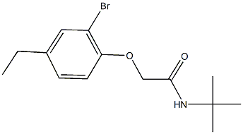 2-(2-bromo-4-ethylphenoxy)-N-(tert-butyl)acetamide Struktur