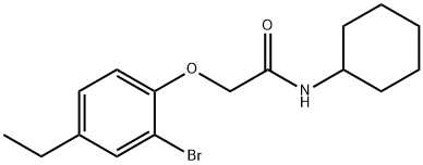 2-(2-bromo-4-ethylphenoxy)-N-cyclohexylacetamide Struktur