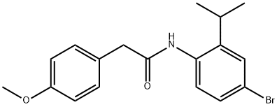 N-(4-bromo-2-isopropylphenyl)-2-(4-methoxyphenyl)acetamide Struktur