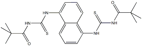 N-(2,2-dimethylpropanoyl)-N'-[5-({[(2,2-dimethylpropanoyl)amino]carbothioyl}amino)-1-naphthyl]thiourea Struktur