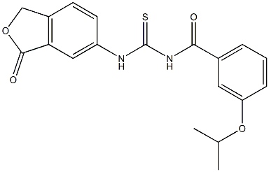 N-(3-isopropoxybenzoyl)-N'-(3-oxo-1,3-dihydro-2-benzofuran-5-yl)thiourea Struktur