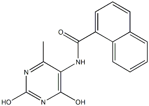 N-(2,4-dihydroxy-6-methyl-5-pyrimidinyl)-1-naphthamide Struktur