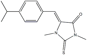 5-(4-isopropylbenzylidene)-1,3-dimethyl-2-thioxoimidazolidin-4-one Struktur