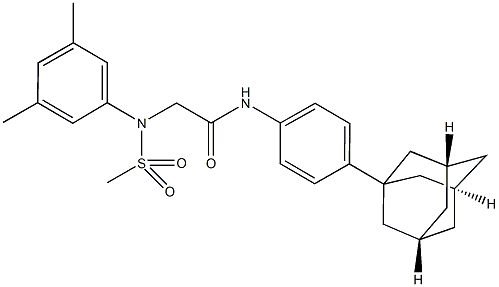 N-[4-(1-adamantyl)phenyl]-2-[3,5-dimethyl(methylsulfonyl)anilino]acetamide Struktur