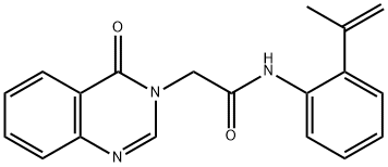 N-(2-isopropenylphenyl)-2-(4-oxo-3(4H)-quinazolinyl)acetamide Struktur