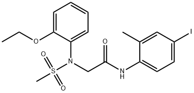 2-[2-ethoxy(methylsulfonyl)anilino]-N-(4-iodo-2-methylphenyl)acetamide Struktur