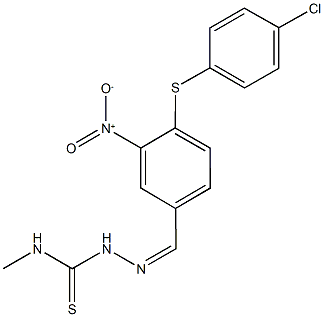 4-[(4-chlorophenyl)sulfanyl]-3-nitrobenzaldehyde N-methylthiosemicarbazone Struktur