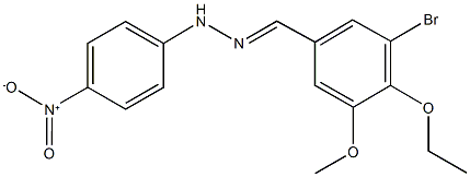 3-bromo-4-ethoxy-5-methoxybenzaldehyde {4-nitrophenyl}hydrazone Struktur