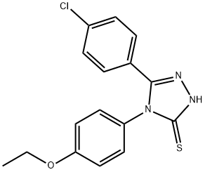 5-(4-chlorophenyl)-4-(4-ethoxyphenyl)-4H-1,2,4-triazol-3-ylhydrosulfide Struktur