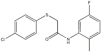 2-[(4-chlorophenyl)sulfanyl]-N-(5-fluoro-2-methylphenyl)acetamide Struktur